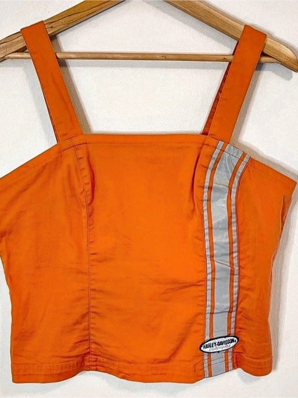 Harley-Davidson Striped Orange Tank Top XL
